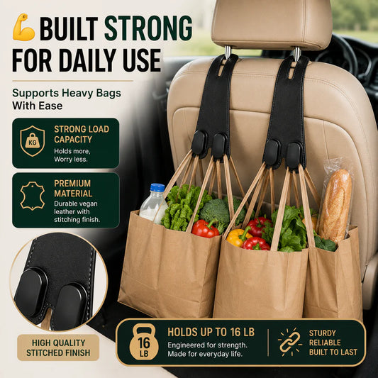 SmartSeat Organizer Hook™ | Turn Car Chaos Into Organized Space (PACK OF 2)